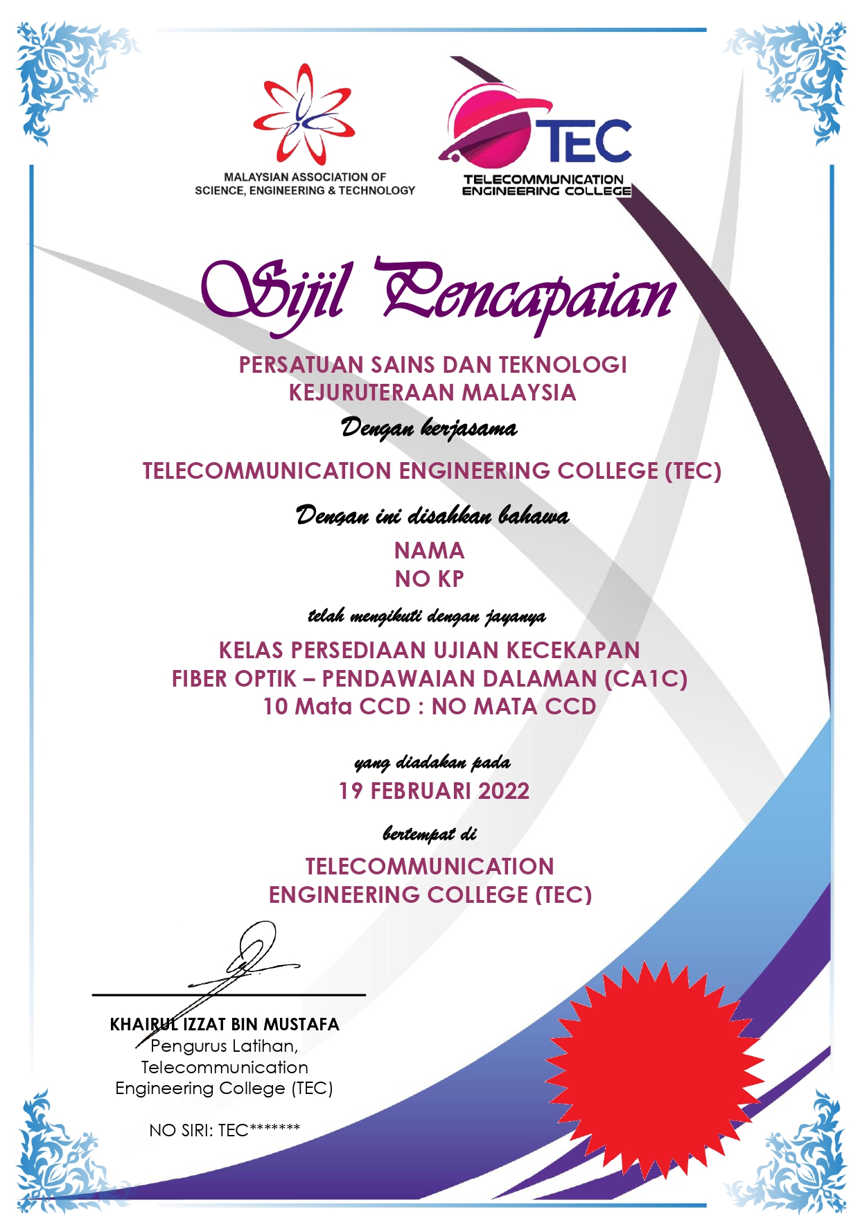 Certificate Image